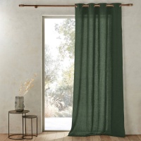 Штора 100 лен Romane 140 x 350 см зеленый AM.PM  фото, kupilegko.ru